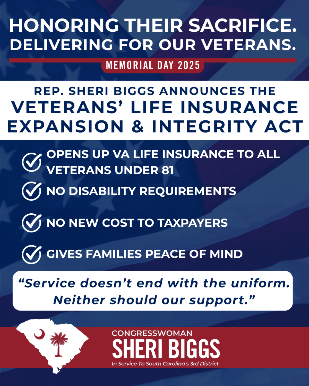 Veterans' Life Insurance Expansion & Integrity Act Graphic